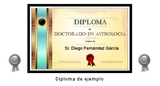 Diploma: 'Doctorado en Astrología'